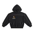 ZENERGY Contrast-Stitched Boxy Fleece Hoodie