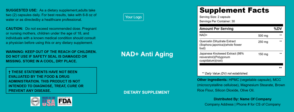 NAD + Anti Aging - 60 capsule count