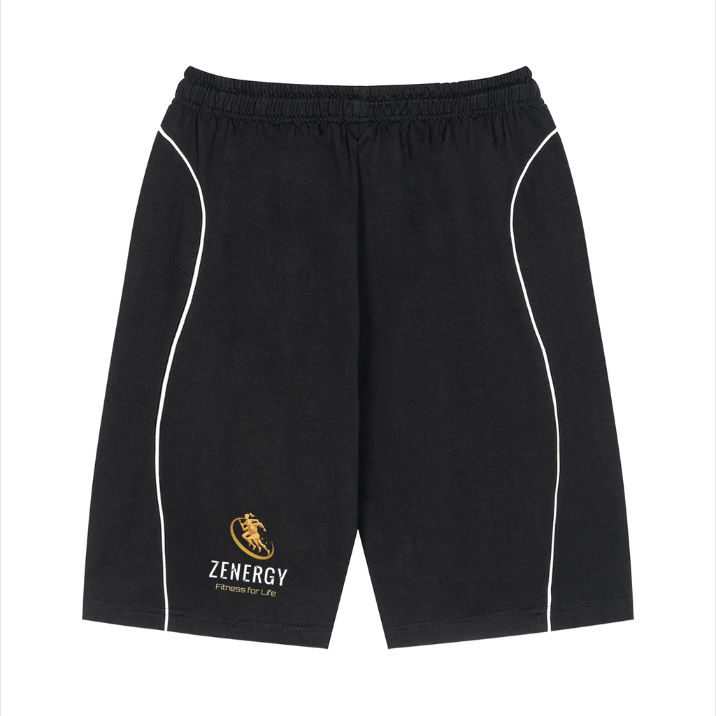 ZENERGY Unisex Piping Drawstring Cotton Shorts