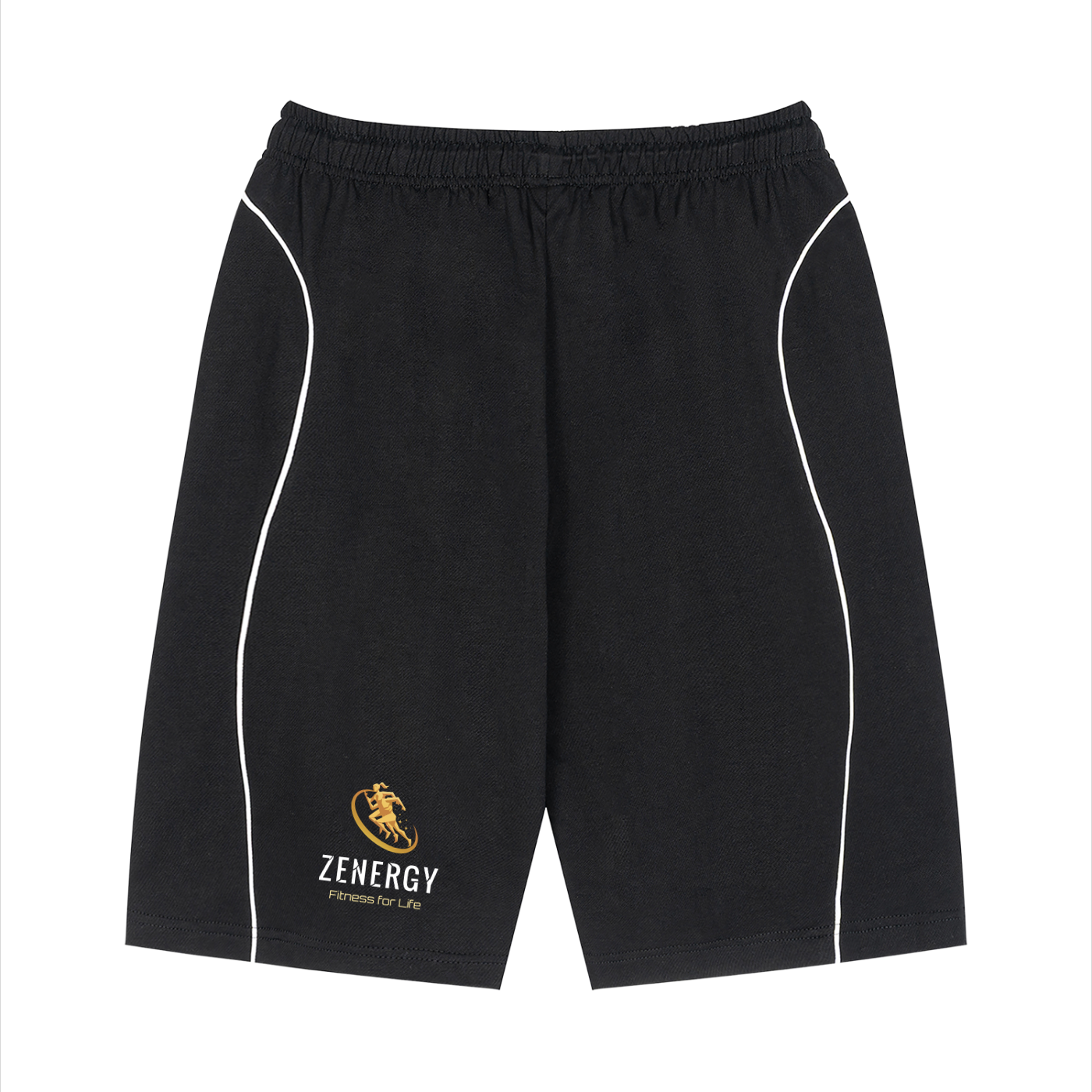 ZENERGY Unisex Piping Drawstring Cotton Shorts