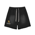 ZENERGY Sun Fade Raw Edge Cotton Shorts