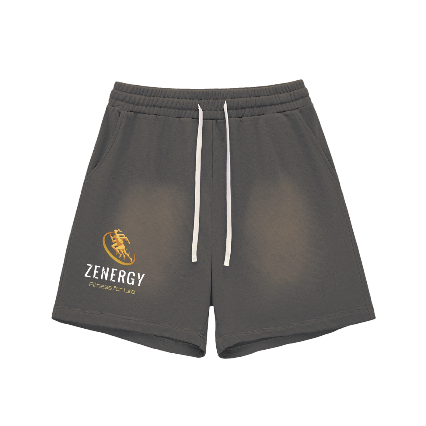 ZENERGY Sun Fade Raw Edge Cotton Shorts