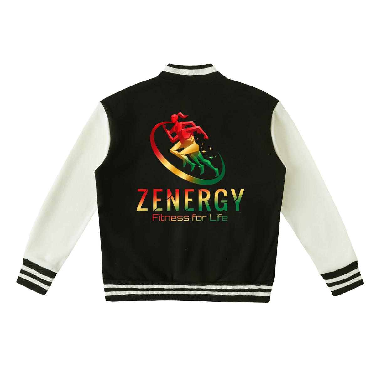 ZENERGY Two-Tone Fleeced Varsity Jacket
