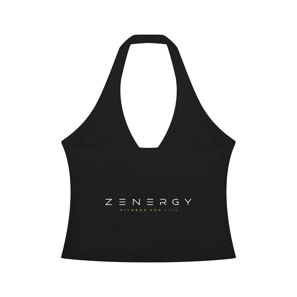 ZENERGY Sculpt Cross-Over Halter Crop Top